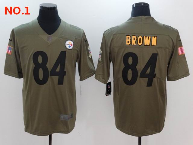 Cheap Men's Pittsburgh Steelers #84 Antonio Brown Jerseys-41